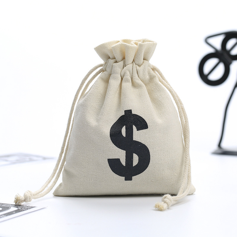 Cotton Drawstring Storage Bag White Canvas Bags for Candy Gift Package Pouch Reusable Home Sundries Organize Dustproof Sacks