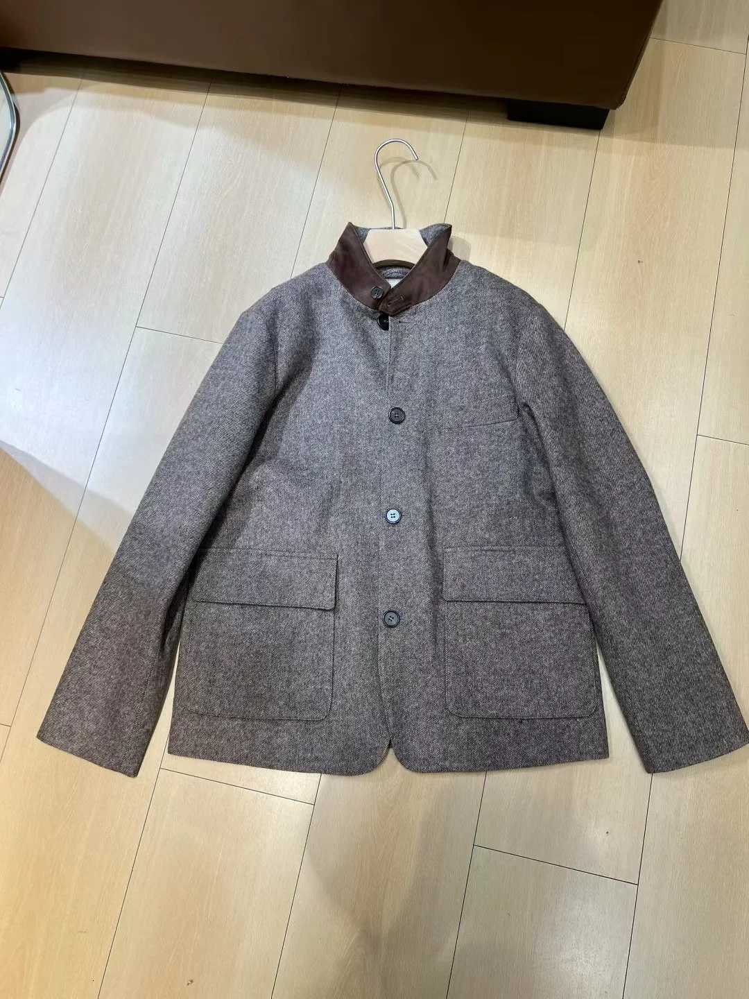 Winter-autumn classic womens turn-down collar wool jacket Z250813