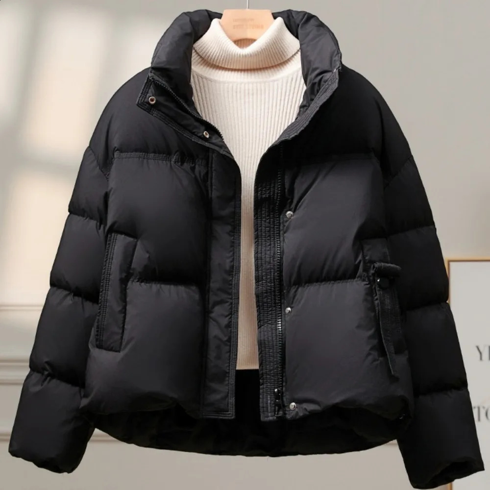 OFTBUY Winter Jacket Women White Duck Down Coat Short Turn Down Collar Puffer Jacket Female Fahsion Warm Clothing Lady 250811