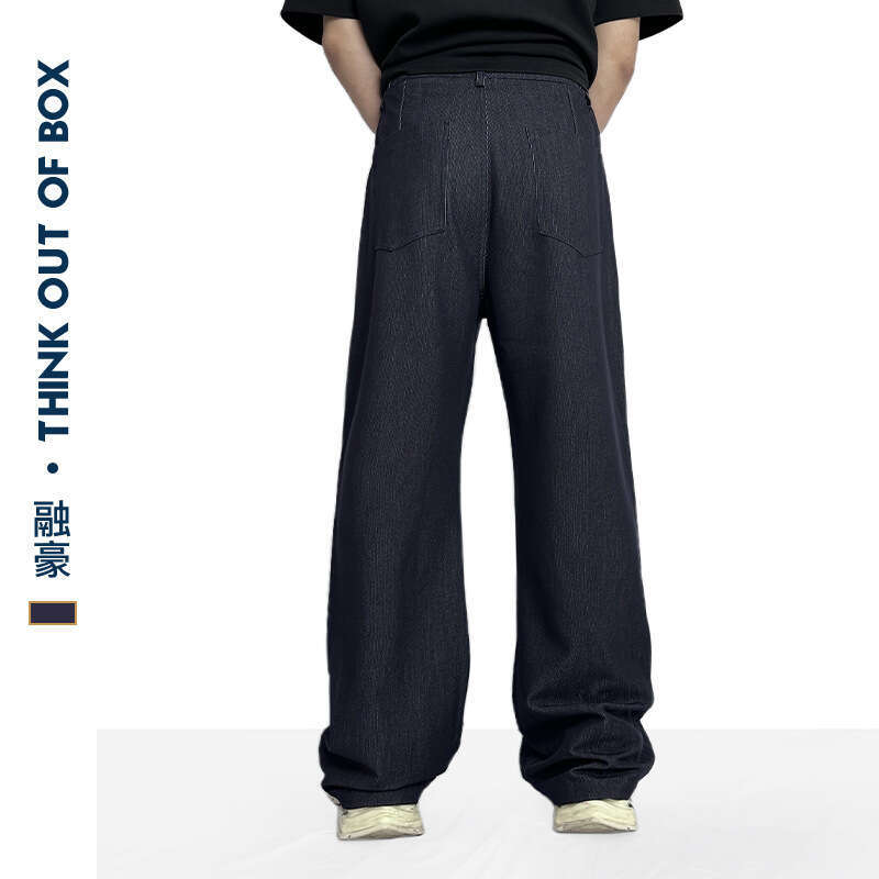 American Street Design Niche Flared Jeans Soft Personality Slim Fit Trendy High-End Couple Style B5