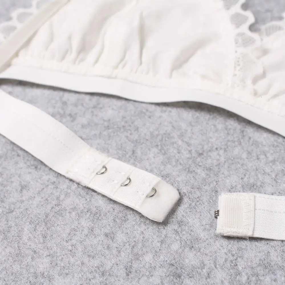 2pcs Sexy Woman Bra And Panty Lace Bra Wire Free Bralette Lingerie Female Seamless Unpadded Transparent Brassiere bra setXJ250812