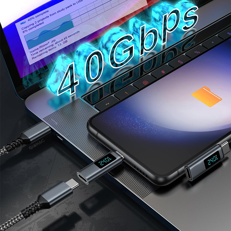 High-Speed 40GBPS USB Type-C Charger Connector - Supports Up To 240 Watts of Quick Charge Output