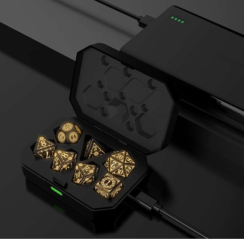 New Dungeons and Dragons Luminous LED Touch Charging DND Pattern Dice Set