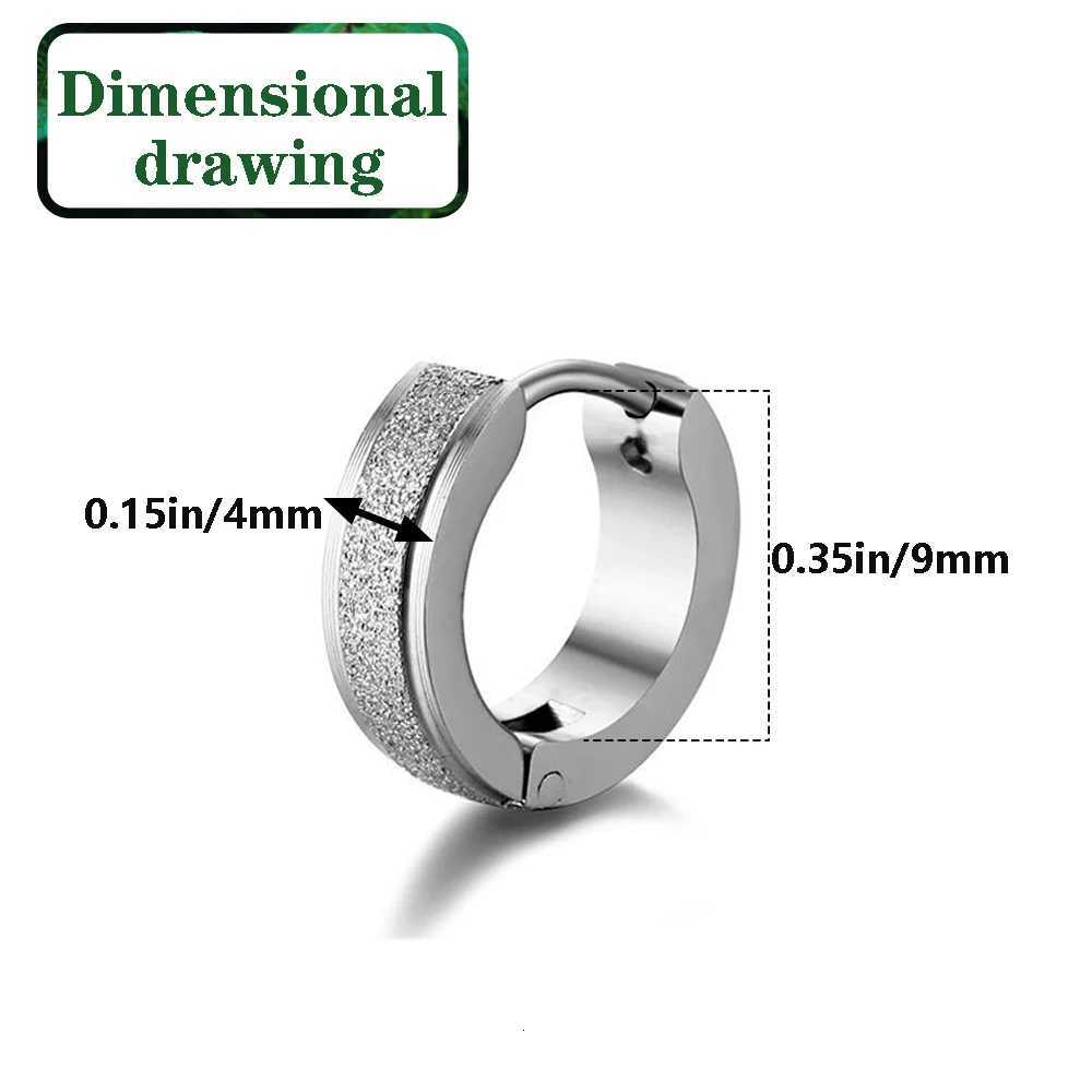 1 Pair of Luxury 18K Gold Plated 304 Stainless Steel Matte Hoop Earrings for Men - Hypoallergenic Nickel-Free and Durable - Per Y250812