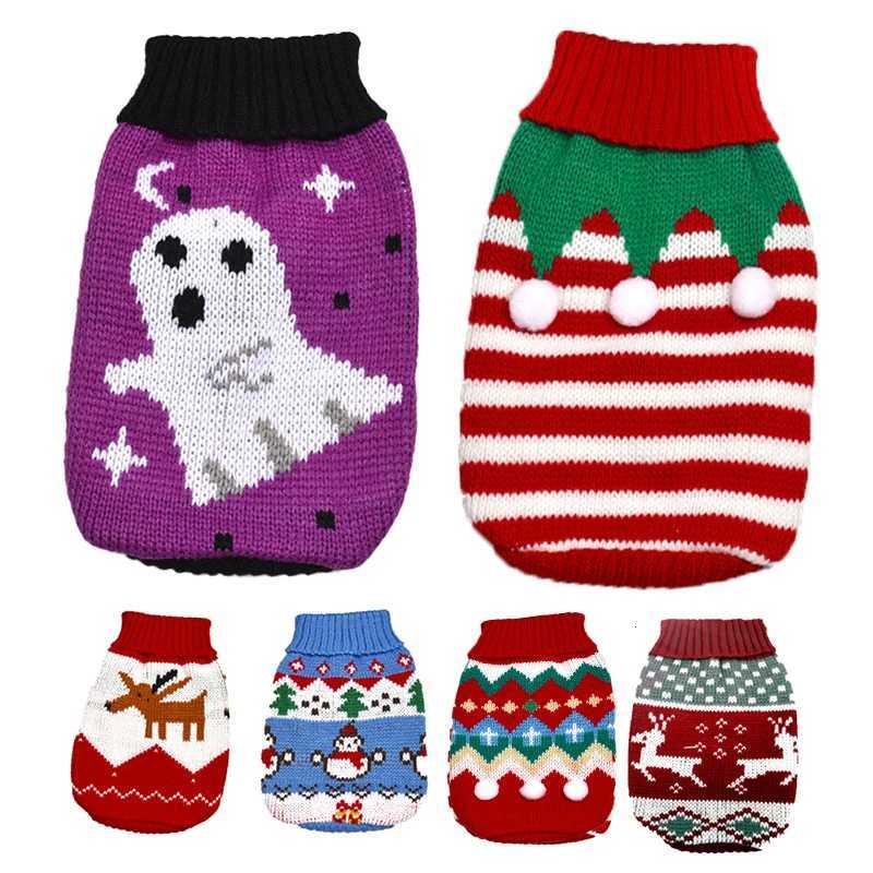 Dog Sweater Winter Knitted Dog Jumpers For Small Large Dogs Designer Cat Chihuahua Warm Clothes For Small Breeds Dogs Christmas XJ250813