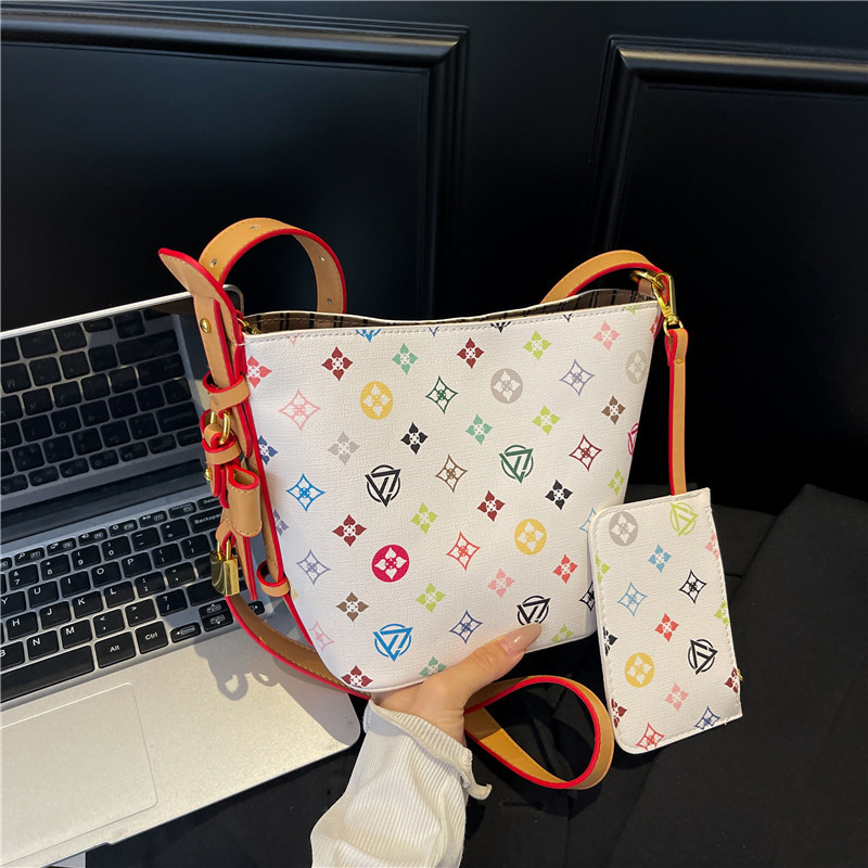 2025 High - end Color - blocking Mother - Daughter Bucket Bag Single - shoulder and Cross - body Trendy Cross - border Women's Bag bags