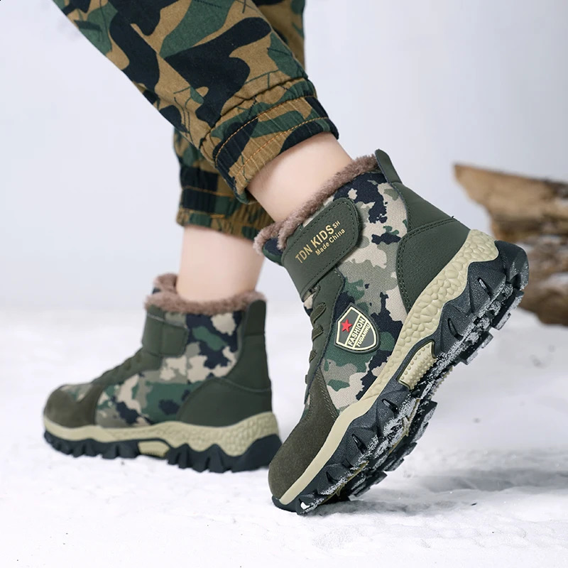 Selling Fashion Children Casual Shoes Girls Boys Cotton Snow Boots Warm Kids Boy Winter Outdoor Sneakers 250812