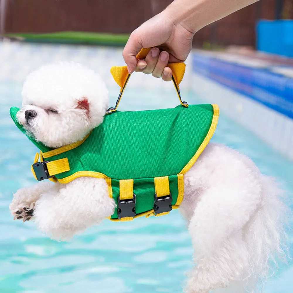 Cartoon Puppy Life Vest Jacket with Rescue Handle Summer Small Dog Swimwear Puppy Life Jacket Safety Swimming Suit Pet Supplies XJ250813