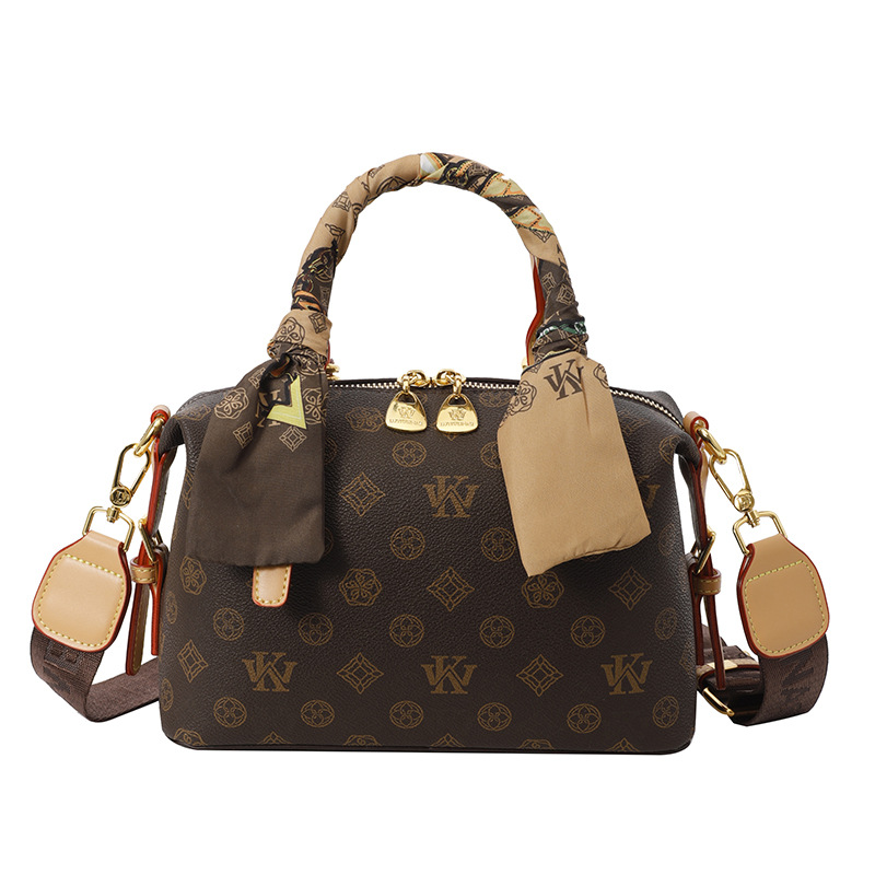 High Sense Fashion Handbag Small Square Female New Printed Armpit Shoulder Cross-Body Bag 2025