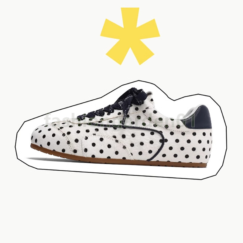 designer shoes sneakers womens trainers vintage polka dot women shoes versatile round toe soft comfort daily wear casual sneaker dhgate size 35-40