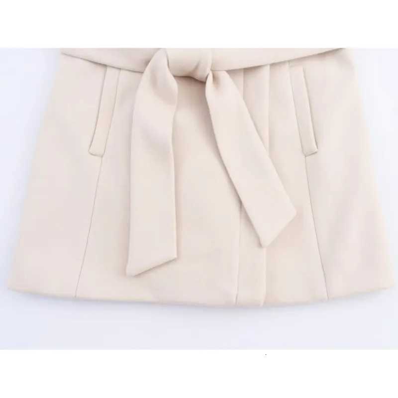 HipSeam Women Fur Overcoat With Belt Autumn Comfortable Lapel Long Sleeve Women Coat Pocket Decoration Female Top Z250813