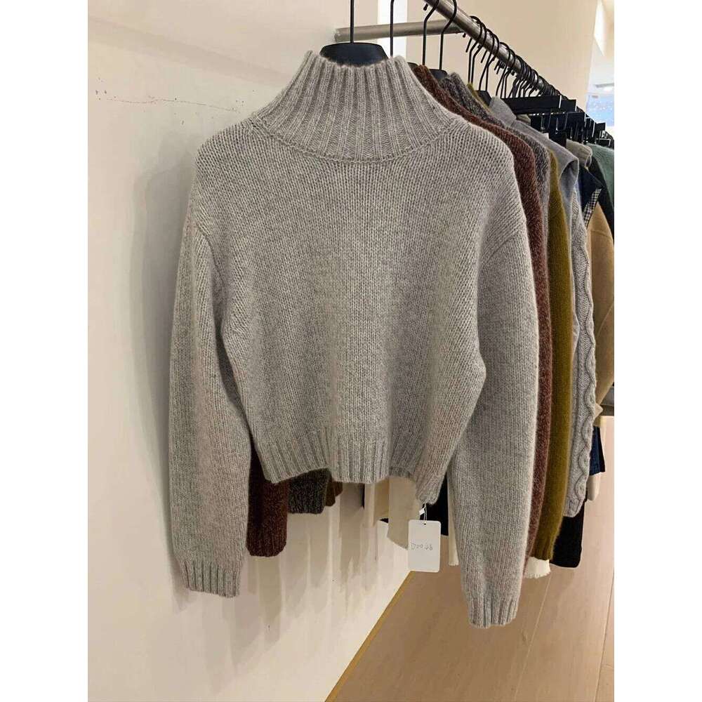 European Station Turtleneck Short 100% Cashmere Knitwear Women's Autumn/Winter Loose Thickened Base Sweater MDNG 250730 20250811