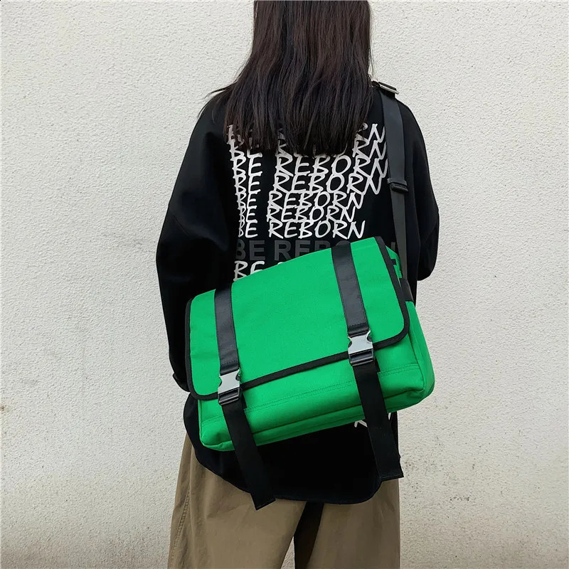 Student women Messenger bag Large capacity Travel Nylon female shoulder bag ladies crossbody bag Casual big handbag green bolsa 250809