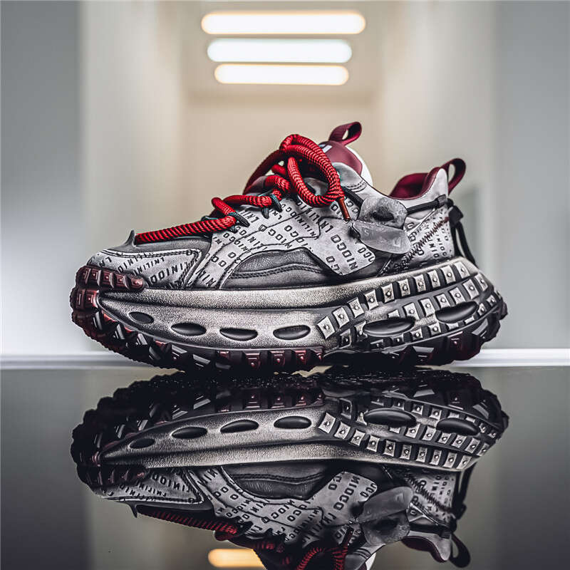 2025 Spring New Dad Men's Thick-Soled Height-Increasing Internet Celebrity Casual Sports Brand Color-Washed Trendy Shoes