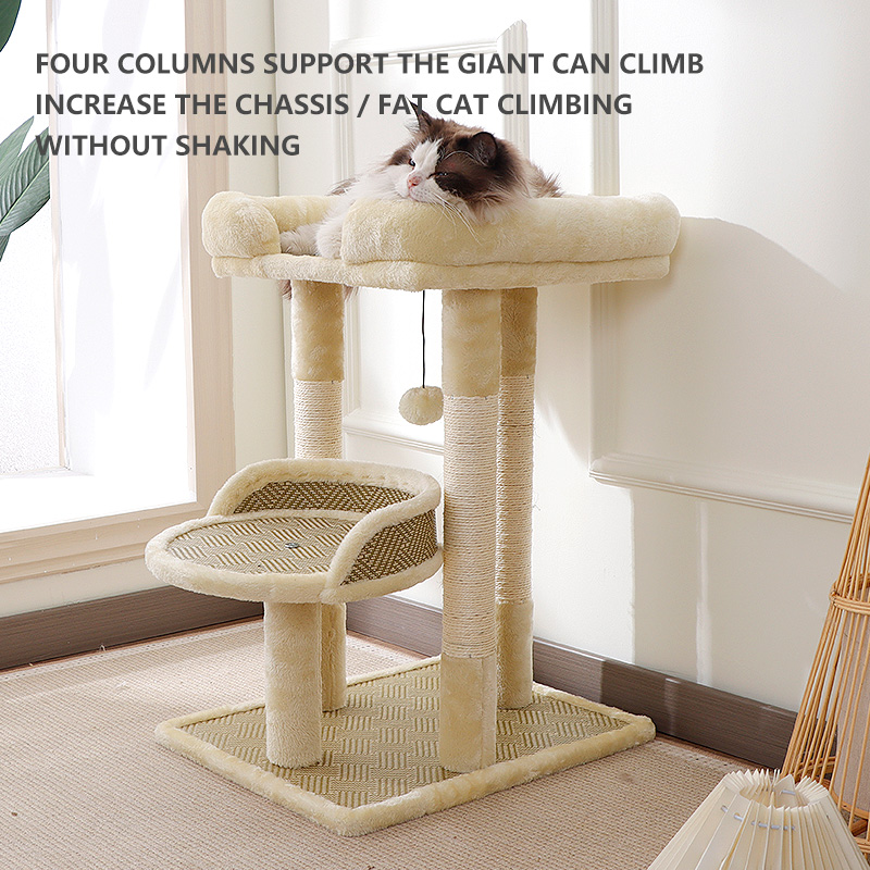 Multi Level Cat Tree Tower with Scratching Posts Cozy Perch Stable Cat Climbing Frame for Kittens Cats Easy Assemble Pet Activity Center