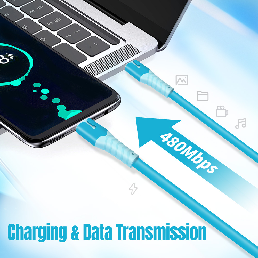Rapidly Charge Devices via Reliable High Capacity 60-Watt USB Type-C Connection Wire