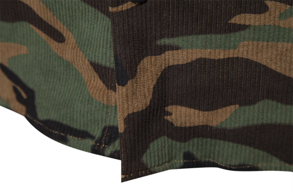 Trendy men's long-sleeved shirt, corduroy shirt men's fashionable slimming casual and versatile trendy men's styl European size: S-2XL