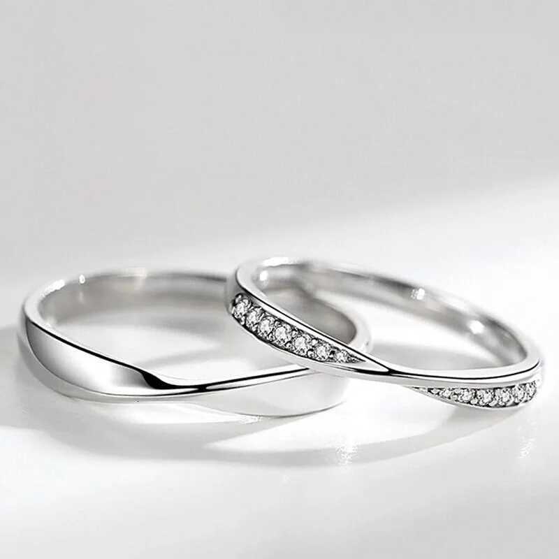 New Mobius Couple Rings For Women Men Simple Black White Adjustable Simple Ring Fashion Wedding Birthday Proposal Gifts W250812