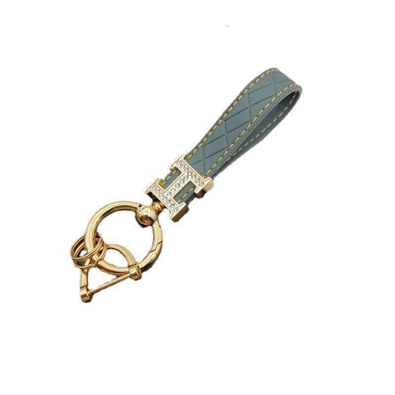 Dia-Encrusted Car Metal Spring Chain Accessories Bag Hardware Keychain Pendant