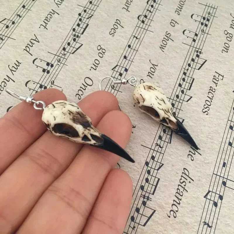 3D Raven Skull Earrings Resin Crow Skull Earrings For Women Halloween Party Gifts Wiccan Gift Y250812