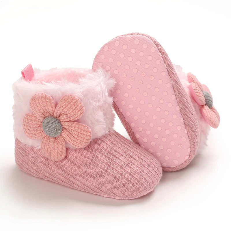 born Baby Girls Boys Soft Booties Solid Pompom Snow Boots Infant Toddler Warming Shoes Fashion Comfortable 250812