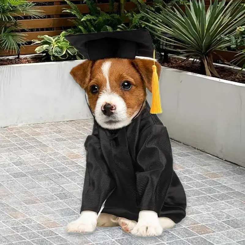 Dog Graduation Hat Dog Graduation Costume Set With Tassel Shirt Costume Set With Tassel Outfits Pet Clothes For Small Breeds XJ250813
