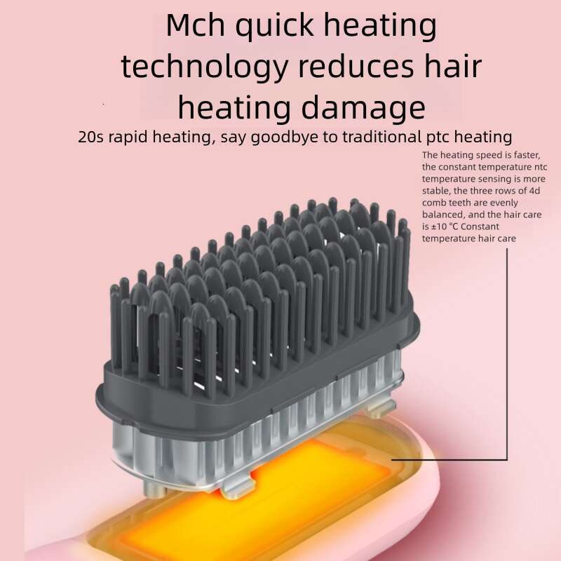 Negative Ionic Wireless Hair Styler: Compact Straightening & Curls Tool for On-the-Go Grooming