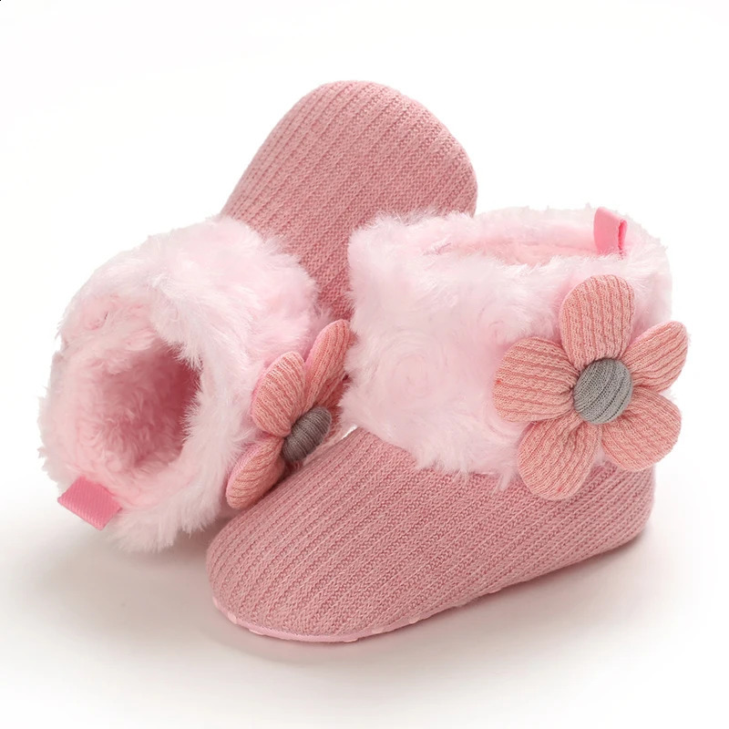 born Baby Girls Boys Soft Booties Solid Pompom Snow Boots Infant Toddler Warming Shoes Fashion Comfortable 250812