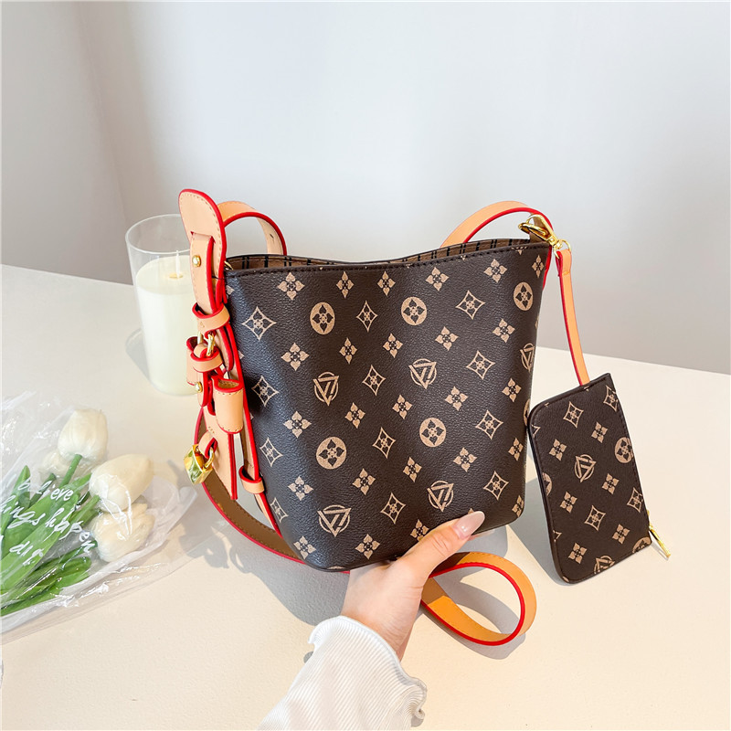 2025 High - end Color - blocking Mother - Daughter Bucket Bag Single - shoulder and Cross - body Trendy Cross - border Women's Bag bags