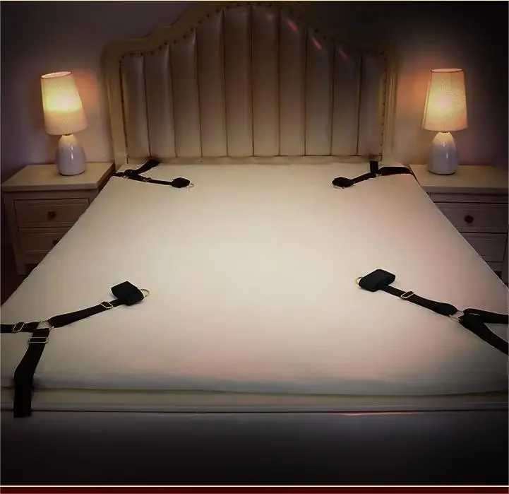 BDSM Adult Sex Game Bondage Set Handcuffs Ankle Restraints Strap Couple Slave Sex Products Erotic Bed Strap Sex Products Supplies XJ250813
