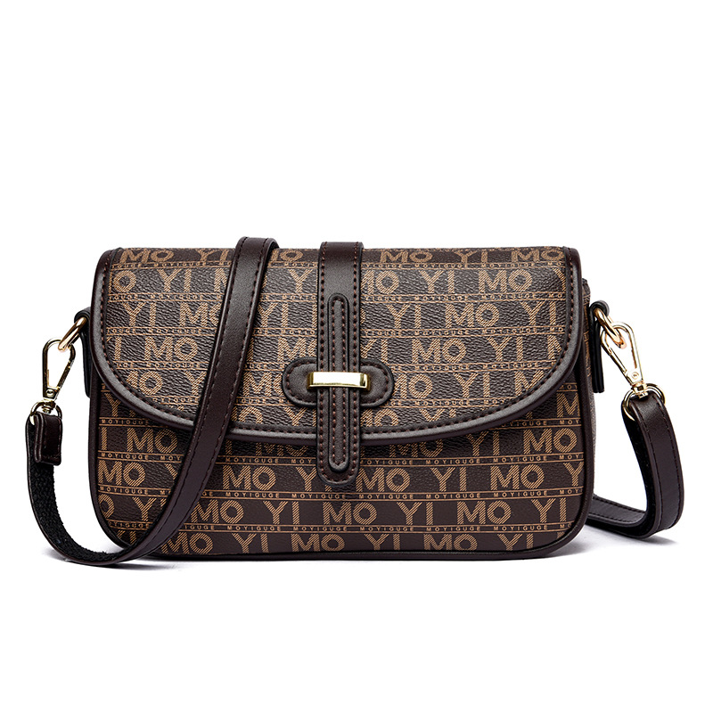 2025 New single - shoulder cross - body bag flip - top small square bag bags for middle - aged and elderly women simple PVC bags for moms simple and s