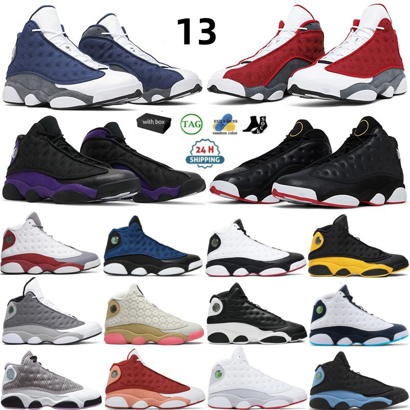 Designer Basketball Shoes For Men Women 13 Trainers Blue Grey Red Black Flint Playoffs Wheat Court Purple Royal Obsidian Sneakers Shoe Size40-47