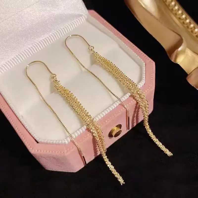 A pair of Silver Color long tassel earrings Fashion Earrings Womens tassel earrings Celebrate holiday gifts Y250812
