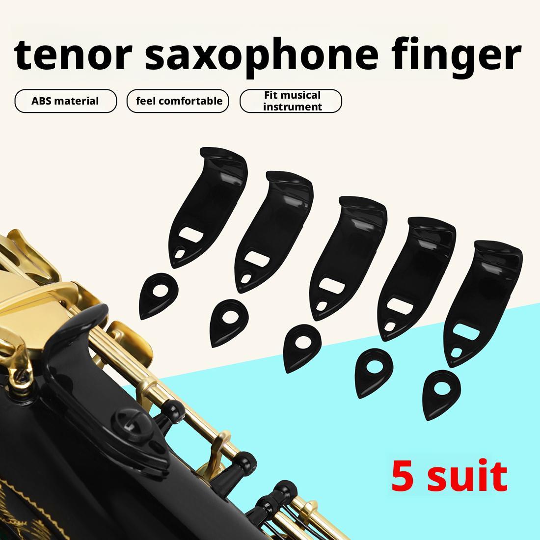 5-piece Set of ABS Material Saxophone Thumb Rest Music Instrument Tenor Saxophone Accessories