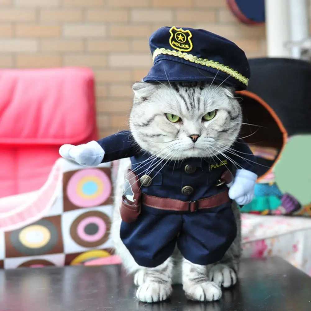 Pet Transformation Costume Cute Pet Costume Funny Dog Costume Set for Halloween Christmas Parties Comical Police Set XJ250813