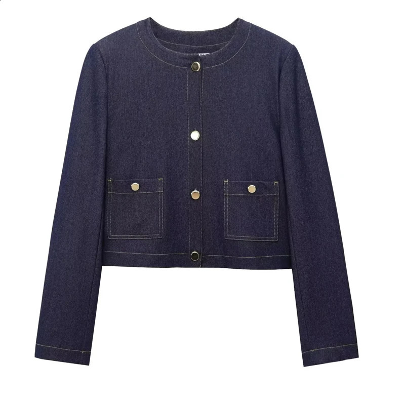 TRAF Pant Sets WomensTwo Pieces Set Cropped Bomber Wide Pants Denim Set Woman Casual 2 Piece Set Baggy Jeans Lady Sets 250806