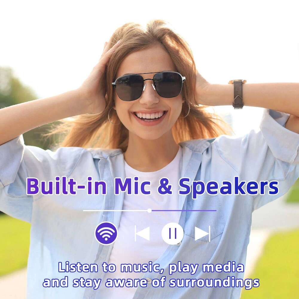 New 5.4 Smart Glasses wireless call playback listening to music anti-blue light anti-ultraviolet ray unisex