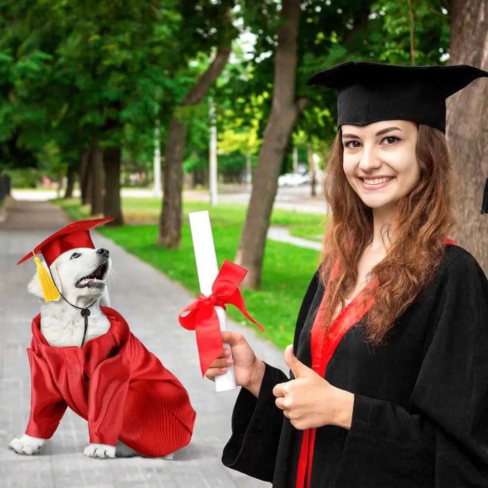 2025 Dog Graduation Costume Set Pet Graduation Cap with Tassel and Gown Set for Dogs Cats Holiday Halloween Party Accessory XJ250813