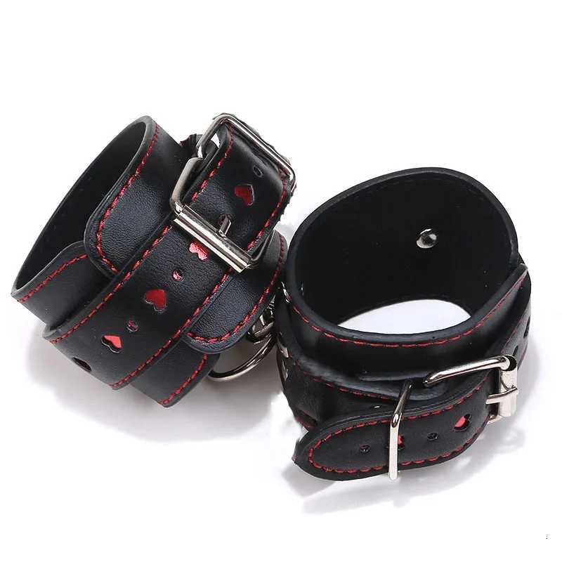 Red Heart Handcuffs Sex Toys Flirt Bondage Boutique Leather Soft Harness BDSM Game Wrist Ankle Restraints Slave Fetish Lover XJ250813