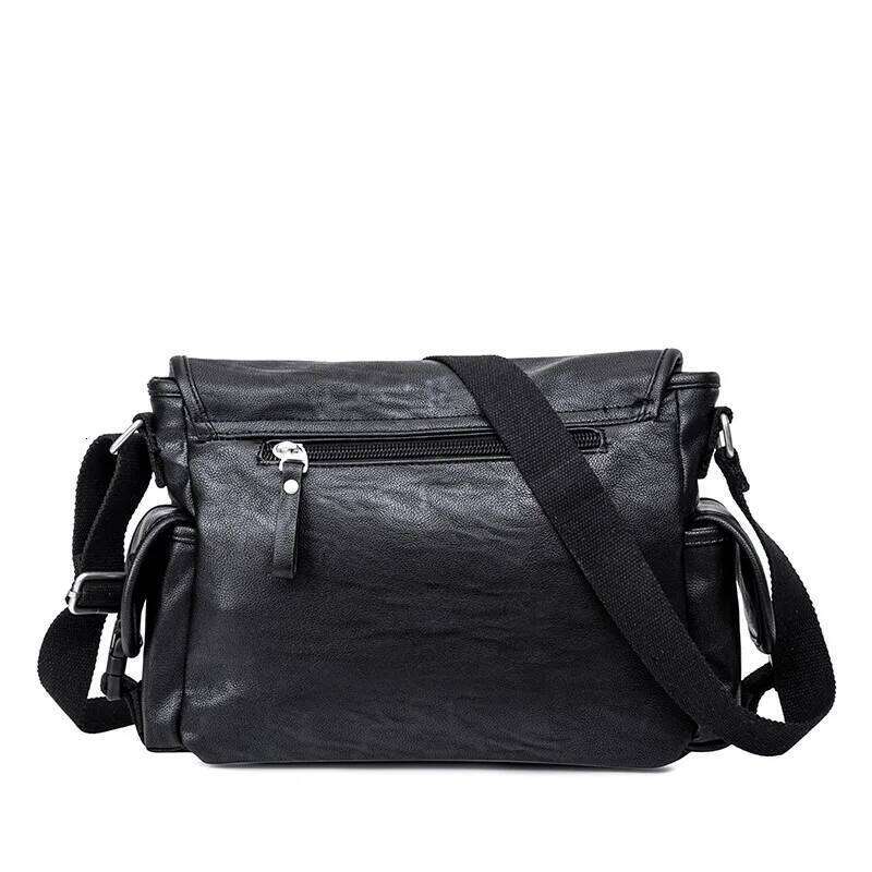 High Quality PU Leather Large Shoulder Casual Business Mens Messenger Fashion Men's Crossbody Bag Bolsas Male