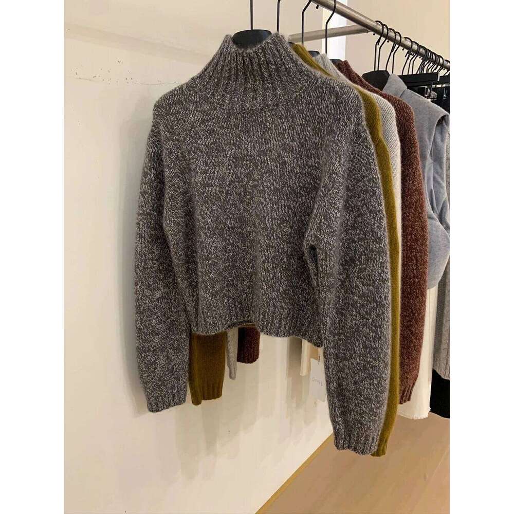 European Station Turtleneck Short 100% Cashmere Knitwear Women's Autumn/Winter Loose Thickened Base Sweater MDNG 250730 20250811