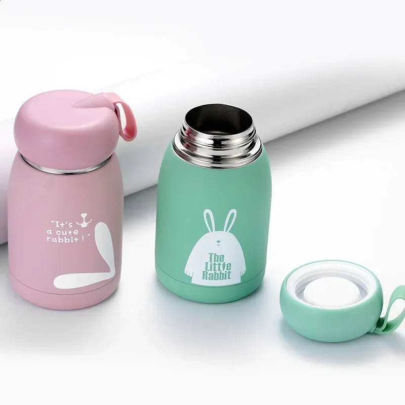 stampup Cute Thermos Portable Thermal Mug Stainless Steel Insulation Coffee Cup Vacuum Flasks Water Bottle for Girls Kid Gift 250812 W260226