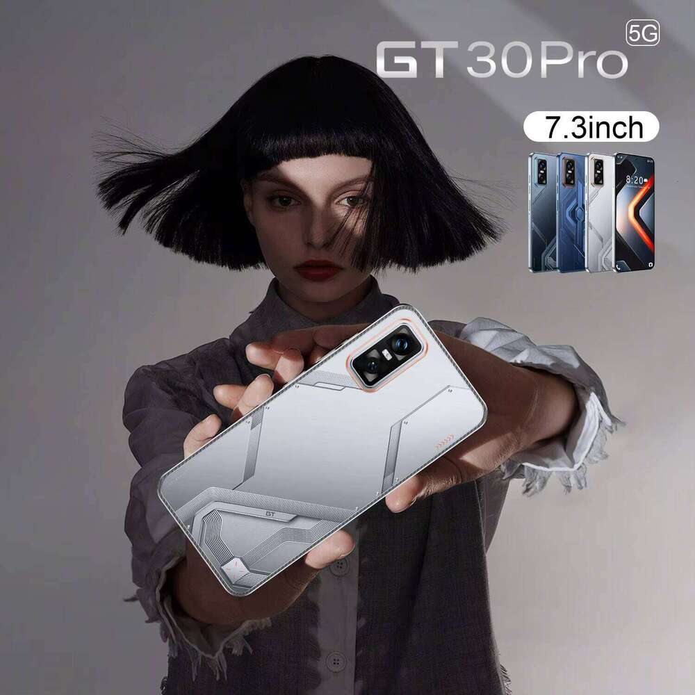 GT30 PRO 7.3inch 5g Smartphone 16gb + 1TB Android 14 High Quality Mobile Phone HD Screen 108MP Rear