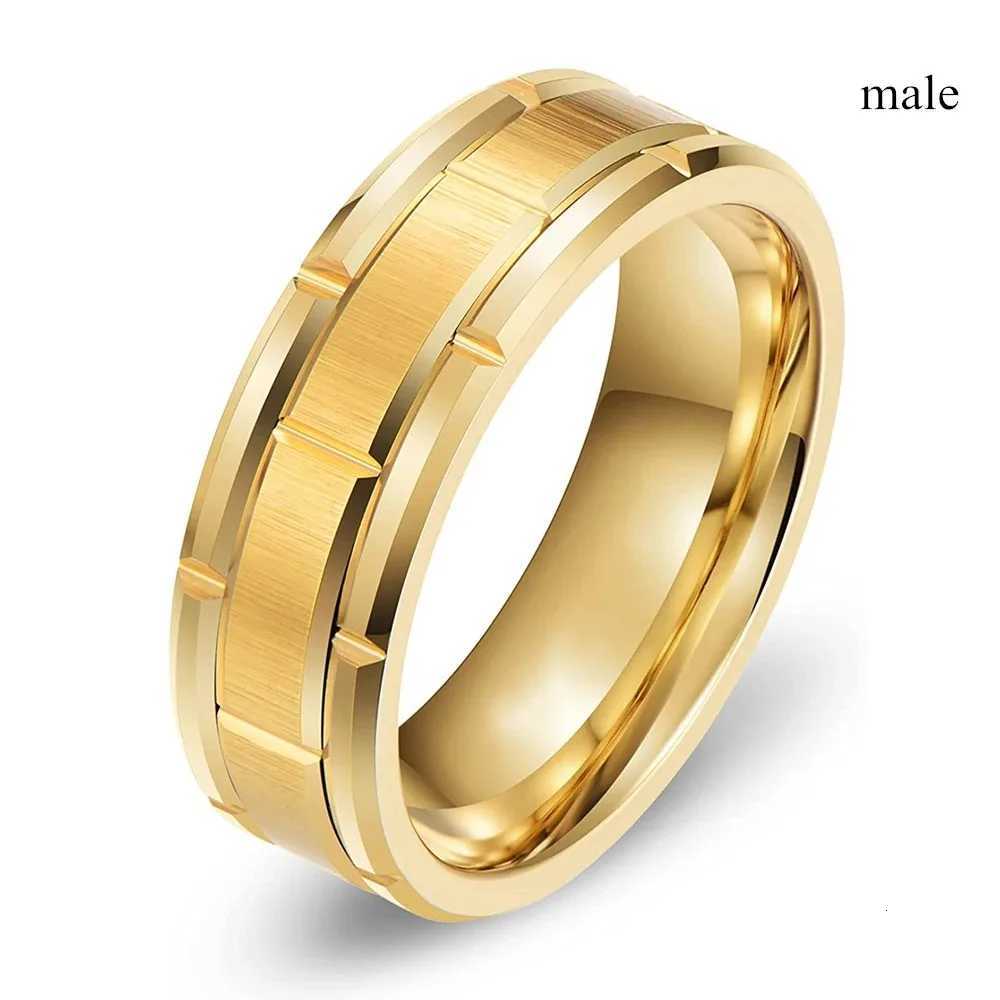 His and Hers Couple Rings Luxury Gold Color Women Rhinestones Zircon Rings Set Men Stainless Steel Wedding Rings Jewelry Gifts W250812
