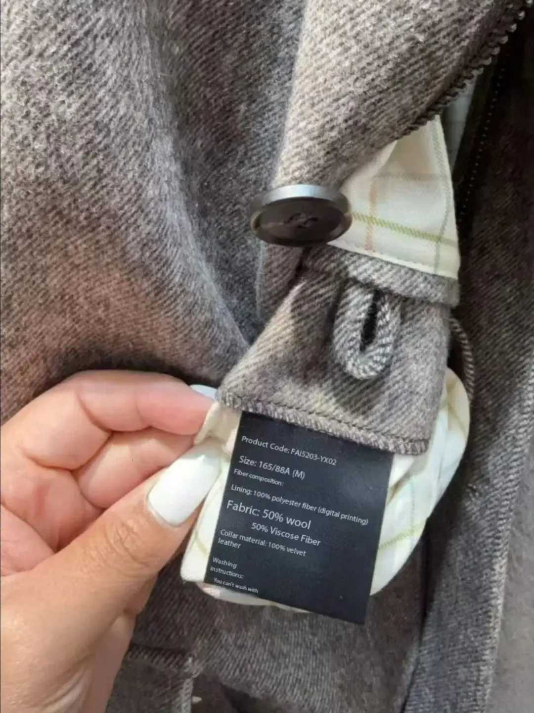 Winter-autumn classic womens turn-down collar wool jacket Z250813