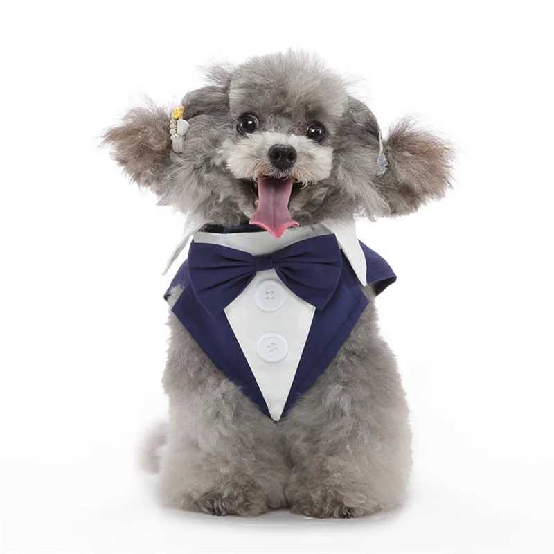 Luxurious Male Pet Costume for Small Dogs High Quality Puppy Dog Tailcoat Suit Dress Chihuahua Maltese Pets Wedding Clothing XJ250813