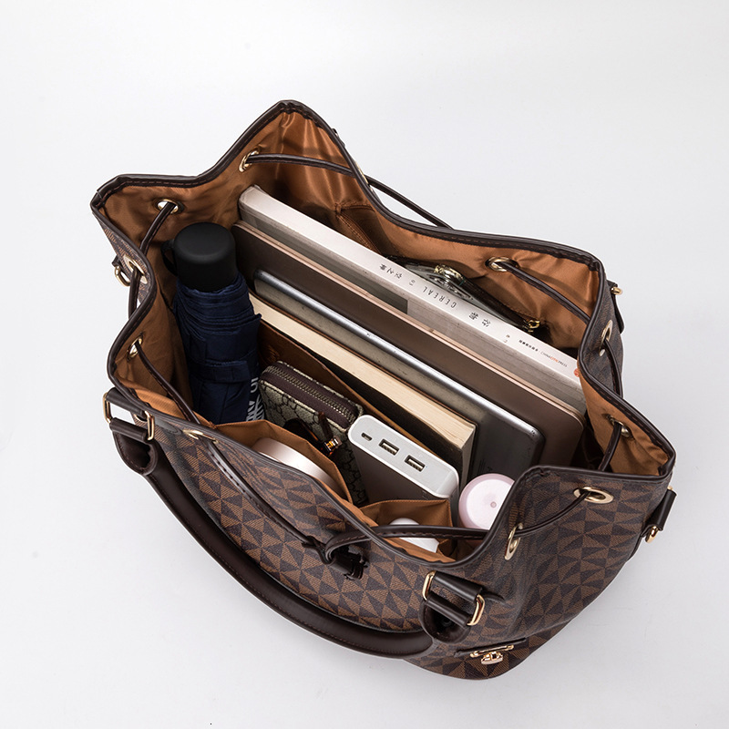 Spring Summer New Large Capacity Printed Bucket Bag Women s Korean Edition Handbag Designer Bag fashion bag Crossbody Bag