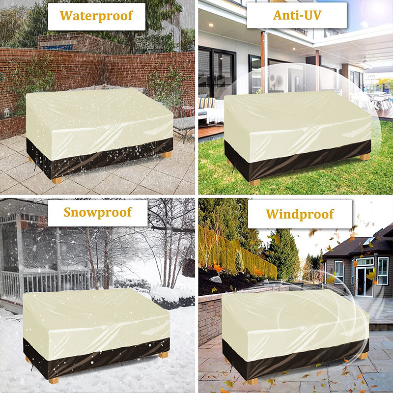Outdoor Multi-Person Sofa Waterproof Sunproof Balcony Chair Dust Cover