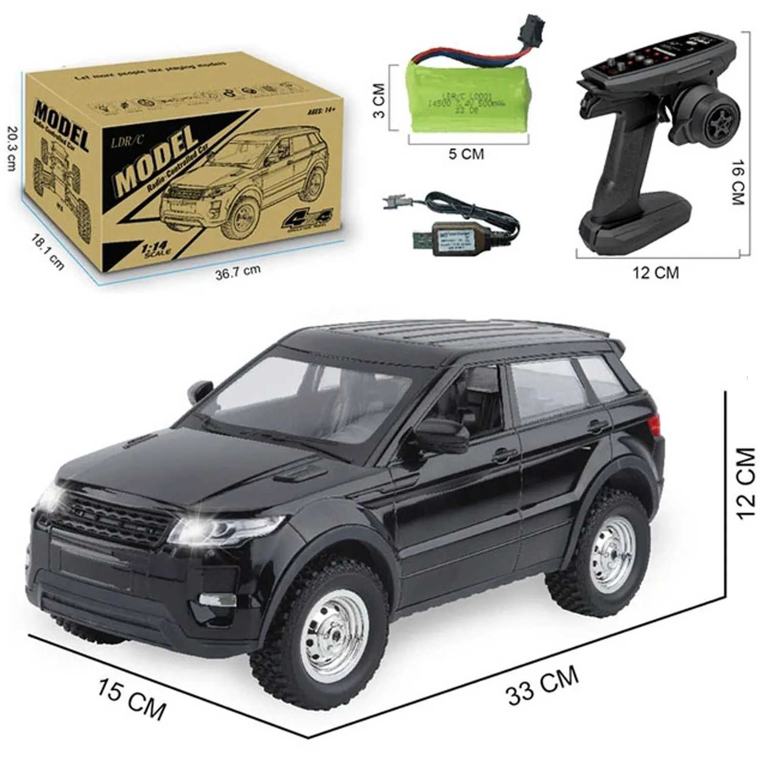 Gifts LDRC 4x4 1/14 RC Crawler Car 4WD Radio Control Off-road Vehicles Model LD1299 Car Model with Light System Toy for Boys Z250813