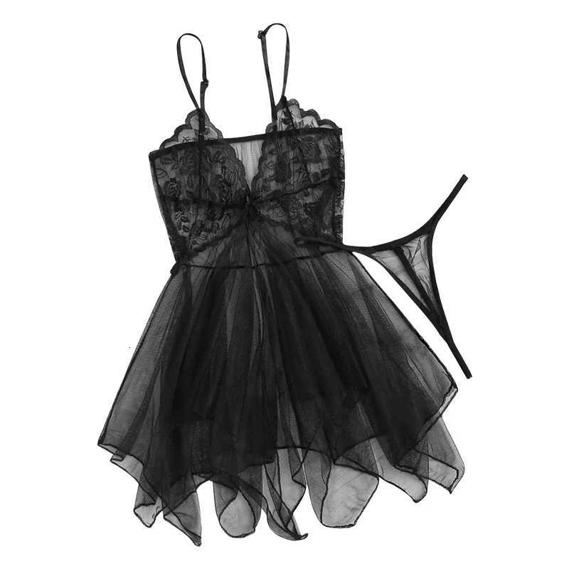 Costume Sexy Lace Lingerie Sets Sleepwear Lace Fluoroscopy Beauty Tulle Elegant Reverie Sexy Lingerie Bra Brief Sets FemaleXJ250812